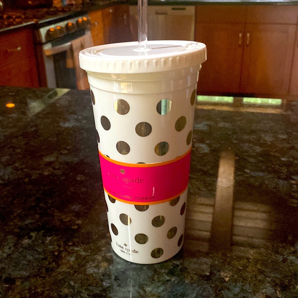 Kate Spade.. Polka Dot … lg Drink Tumbler 🌺